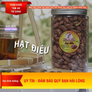 Hạt Điều sấy nguyên vỏ lụa giòn tan hương vị đậm đà
